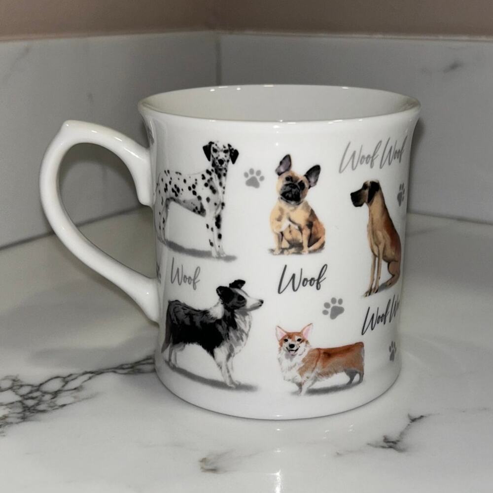 Cooksmart England Dogs Fine China Coffee Cup/Mug 14 oz - Picture 2 of 7